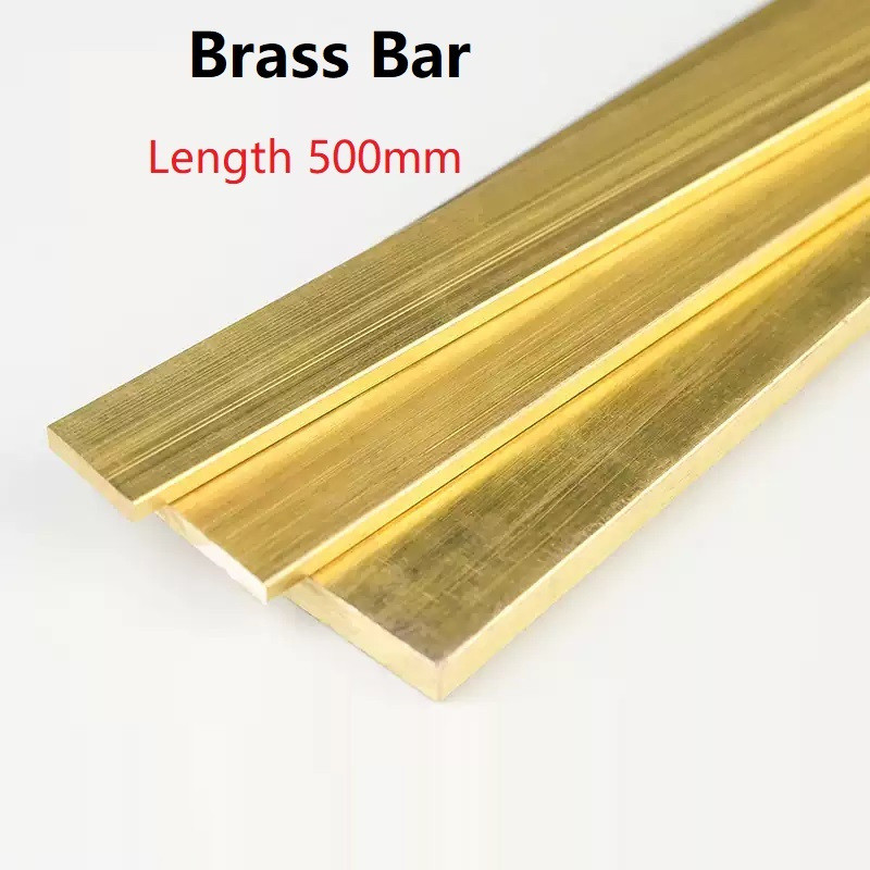 Length 500mm H59 Brass Flat Bar Plate Stripมิลลิเมตรชม.ทองเหลืองแบนบาร์แผ่นแถบความหนา 2mm~15mm ทองแดงบริสุทธิ์ของแข็งโลหะแผ่นวัสดุ