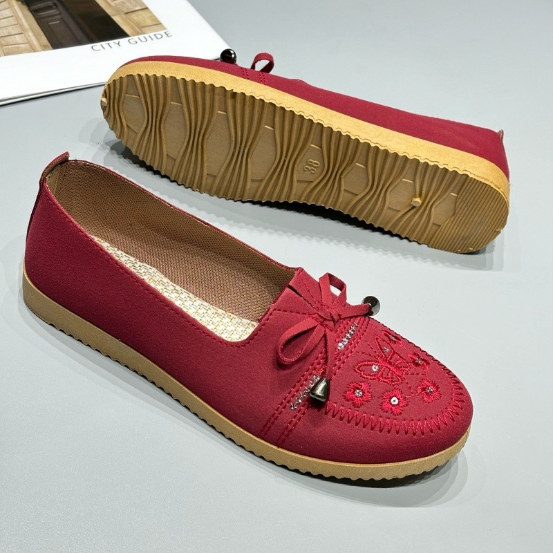 go🚚รองเท้าผ้าใบผู้หญิง นุ่ม รองเทาสลิปออน สบายและเบา ลำลอง ไม่ต้องผูกเชือกรองเท้า แฟชั่น ยืดหยุ่นได้ดี ไม่เจ็บเท้า P-051 - รูปที่ 4