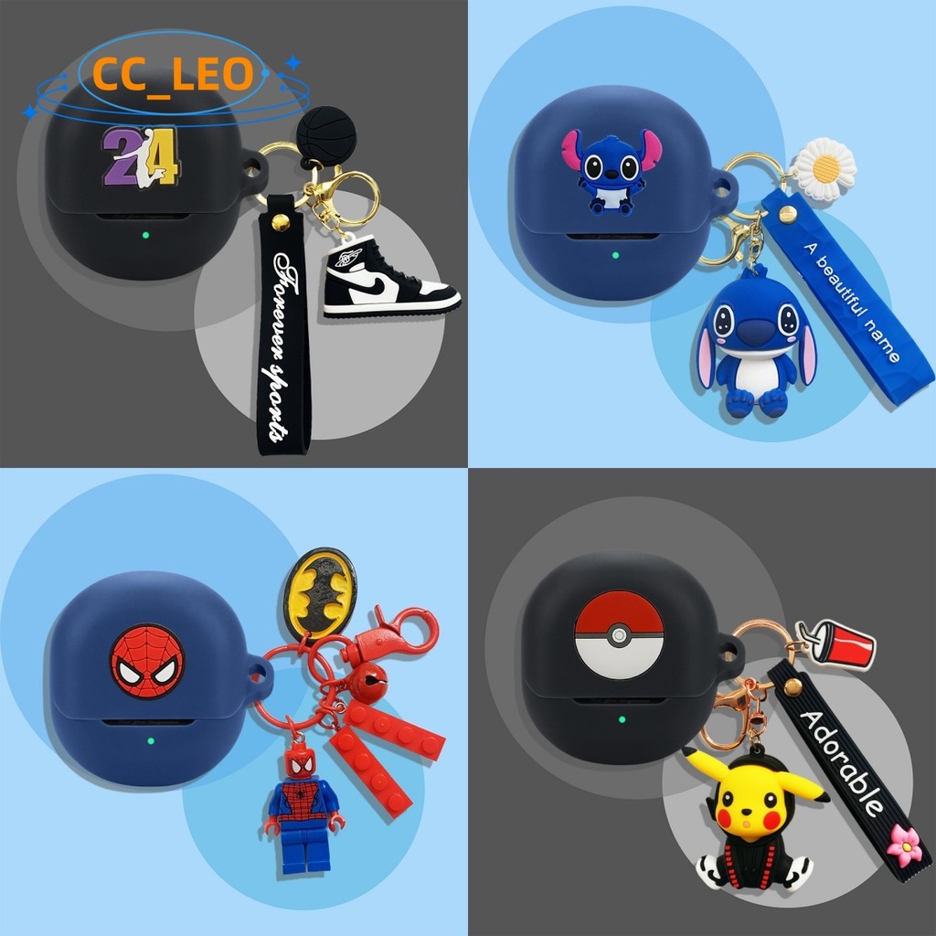 For SoundPeats Air5 Case Cartoon Block Pendant Cute Creative Shoe Keychain SoundPeats Air5 Lite Sili