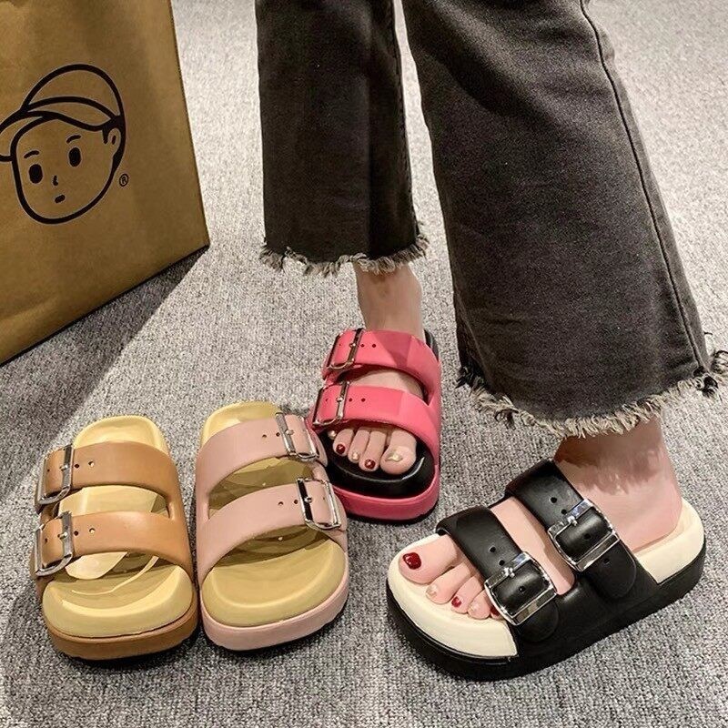 รองเท้าแตะสวม รองเท้าแฟชั่น พื้นหนานุ่มใส่สบาย สายคาดปรับได้จริง ส่งเร็วภายใน1-3วัน