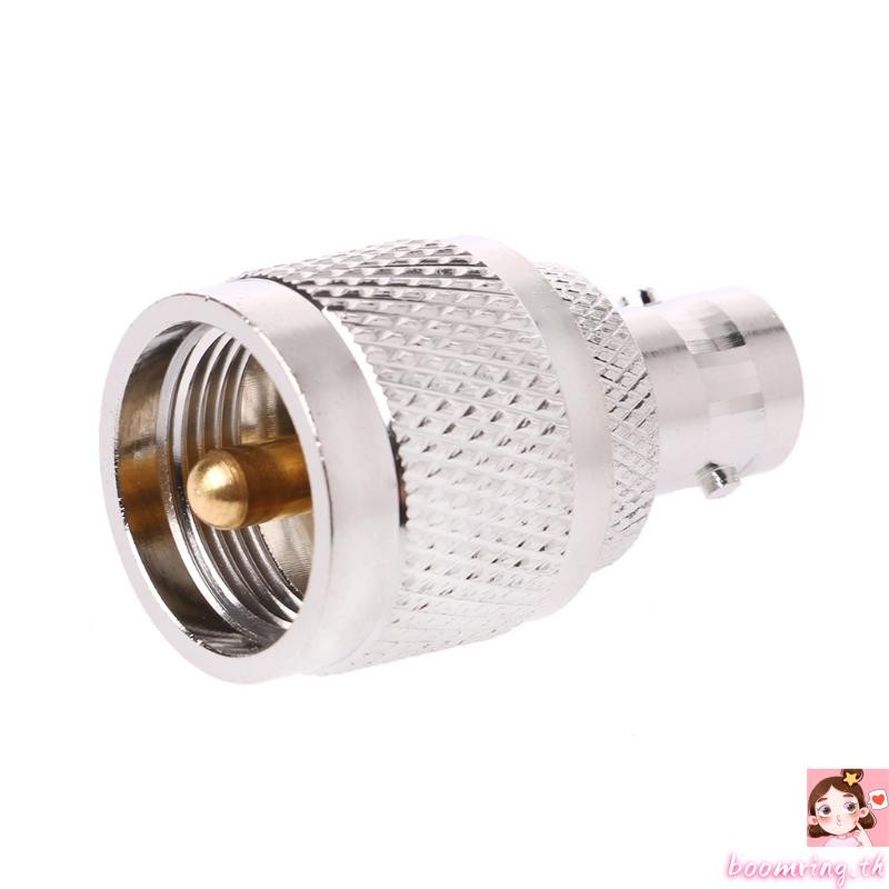 Boom BNC-K Female Jack To UHF-J PL-259 Male Plug Straight RF Coax Adapter Connector