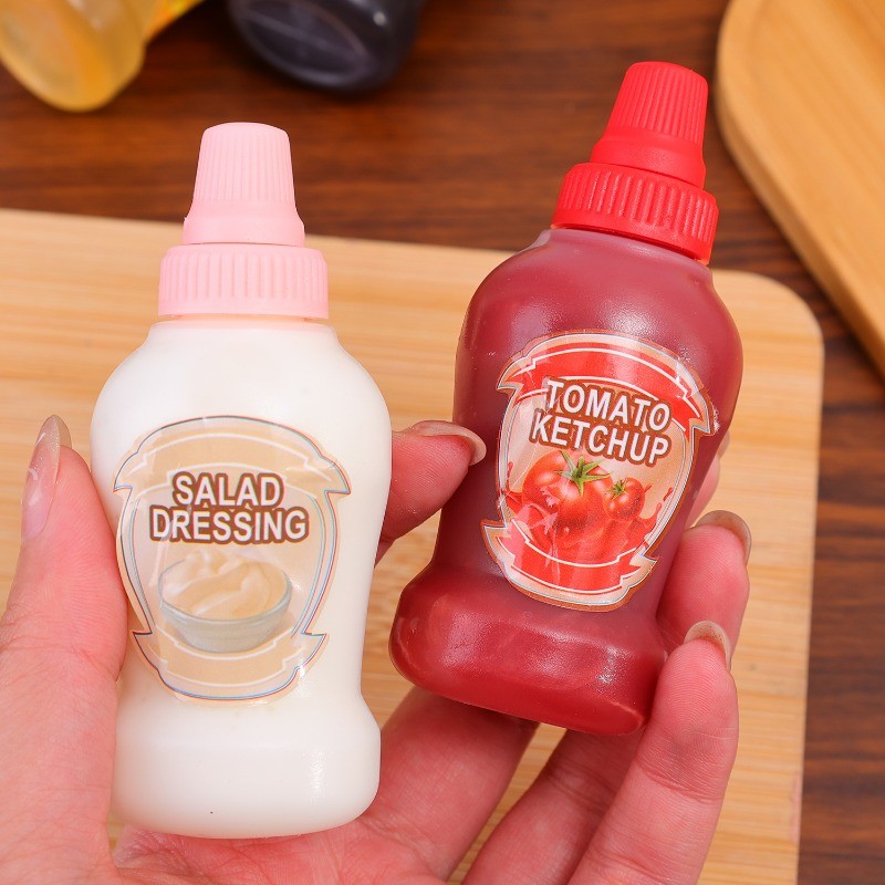 4ชิ้นแยมบีบขวด-สําหรับสลัดแต่งตัว,ซอสมะเขือเทศ,น้ําผึ้ง-40มล มินิซอสแยกขวด-ป้องกันการรั่ว,แบบพกพา,มินิ-ภาชนะเก็บเครื่องปรุง