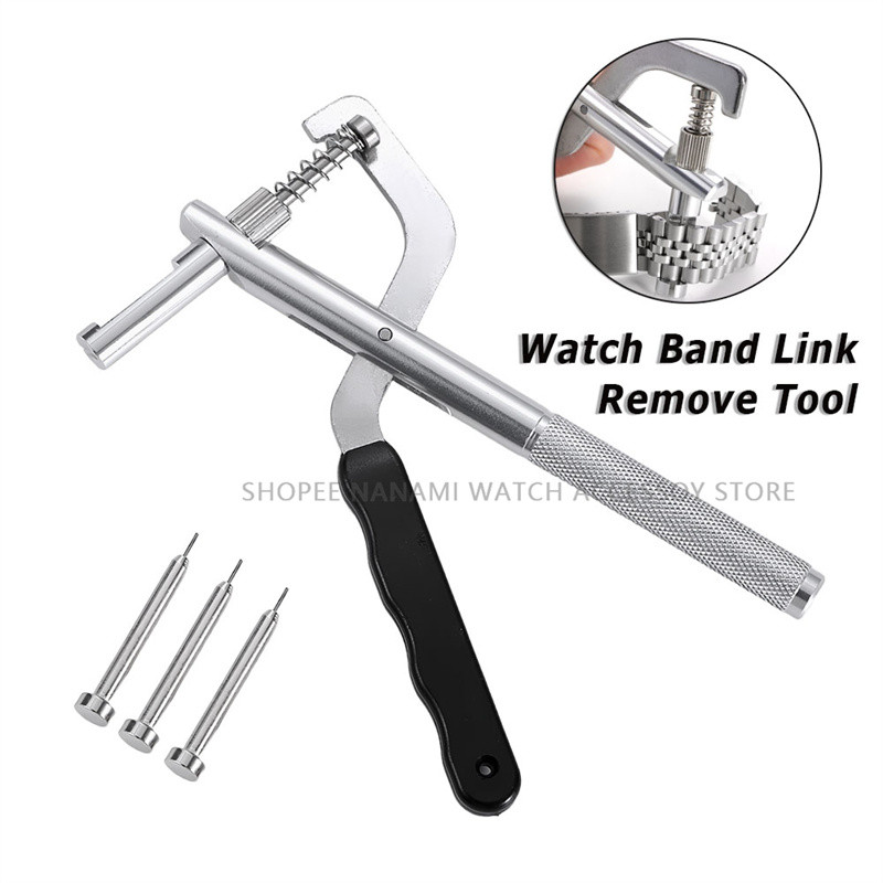 สายนาฬิกาโลหะ Link Pins Remover ซ่อมเครื่องมือปรับ Link Pin Plier Puncher ชุดซ่อมเครื่องมือคีมมือถือเข็ม Puller สําหรับช่างซ่อมนาฬิกา