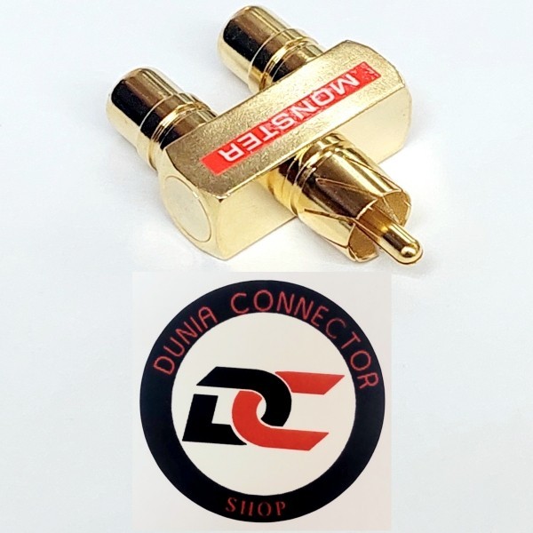 Y DOUBLE RCA CONNECTOR หญิงถึงสัตว์ประหลาดชาย RCA
