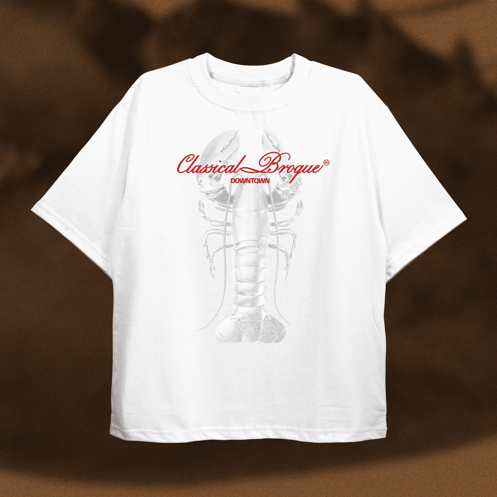 Classical Broque Lobster T-Shirt S-5XL เสื้อยืดโอเว่อไซส์ลาย Classical Broque Lobster เสื้อยืดคอตตอน