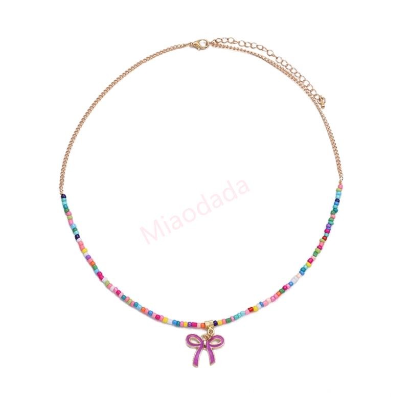 Mdd Bohemian Bowknot จี้สร้อยคอ Elegant Choker คอแฟชั่นเครื่องประดับ