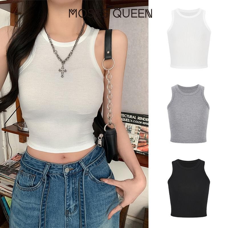 Moses Queen Spice Girl เสื้อกั๊กกีฬาสั้นหญิง 2025 ฤดูร้อนใหม่ Slim, Slim, Bare U