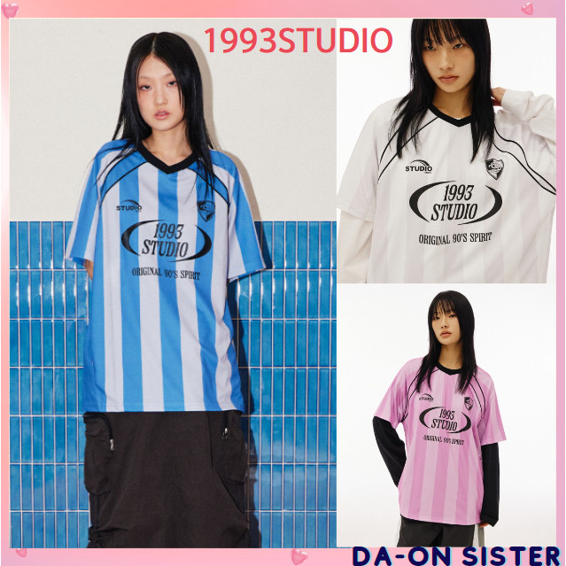 [STUDIO 1993 ] (Unisex) 93 Piping Football Jersey - 3 สี Korean Style Top