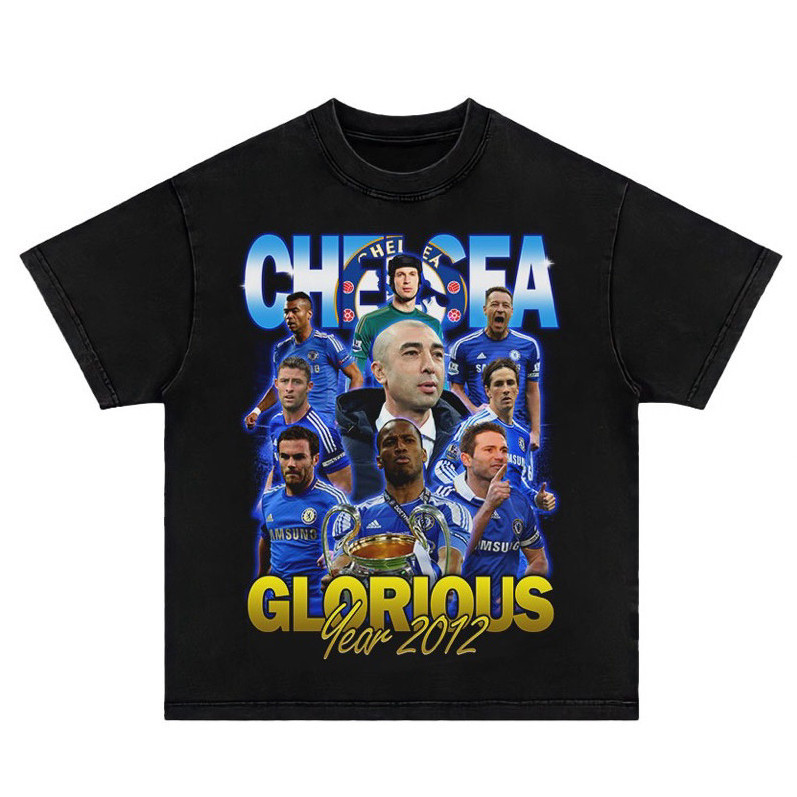 เสื้อยืดผ้าฝ้ายแท้💖 tshirt  chelsea bootleg hitam