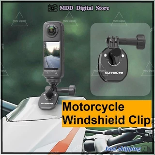 สําหรับ DJI Action 5 Pro/GoPro 13 12/กระเป๋า 3/Insta360 Ace Pro 2 X4 Go 3S คลิปกระจกรถจักรยานยนต์อลูมิเนียม Mount