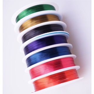 ลวดทองแดง แบบพับได้ หลากสี สําหรับทําเครื่องประดับ Diy @-