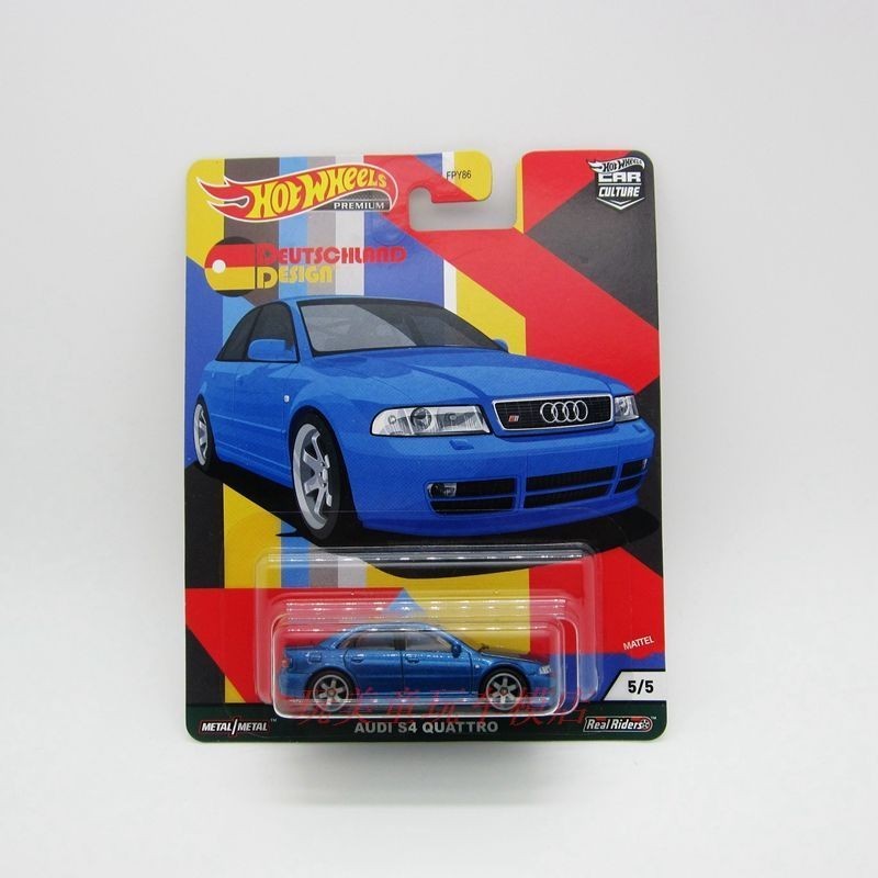 Hotwheels Hot Wheels ล้อยางรถยนต์ อัลลอย Audi S4 สีฟ้า