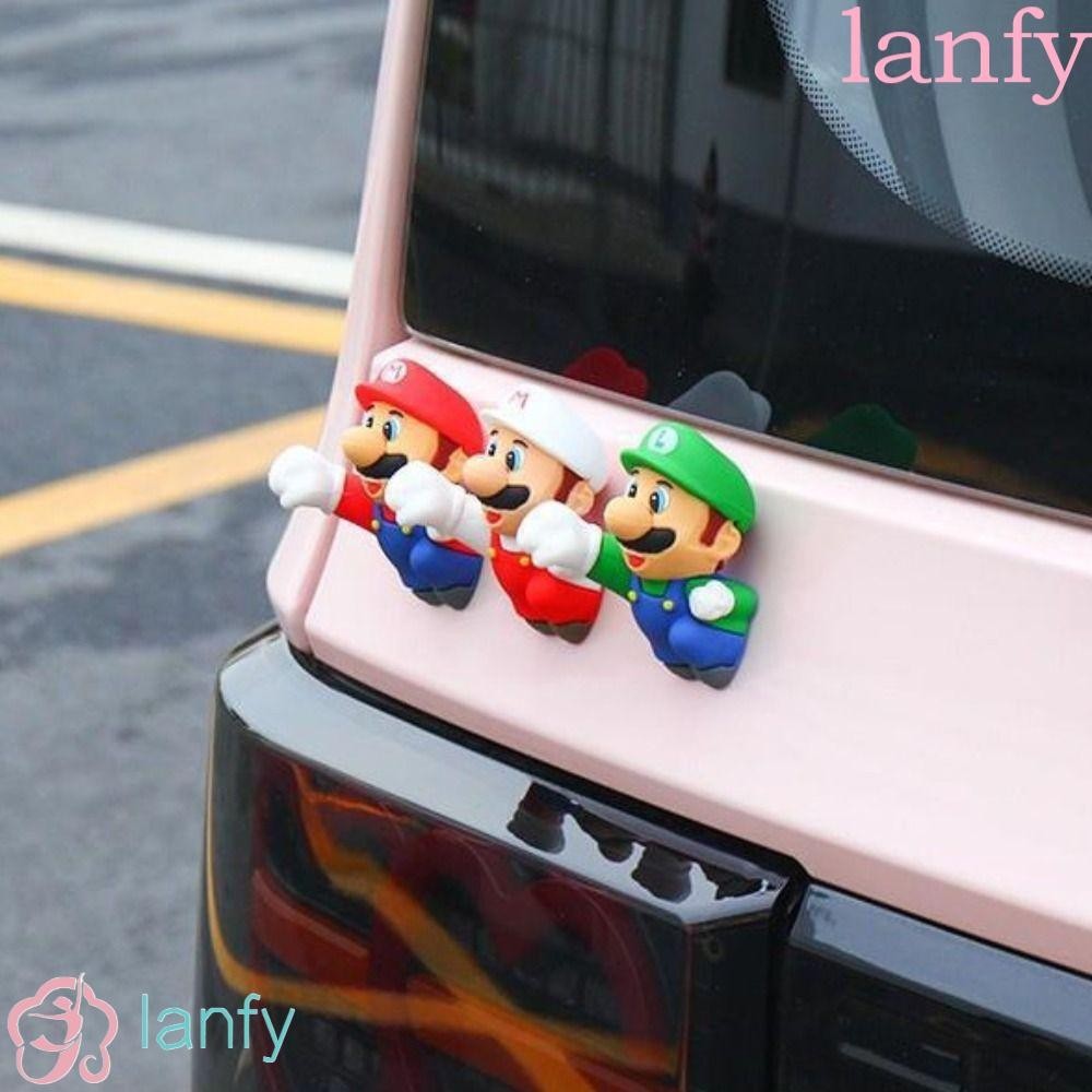 Lanfy สติกเกอร์เรซิ่น ลายการ์ตูน Super Mario Bros 3D กันน้ํา สําหรับติดตกแต่งรถยนต์