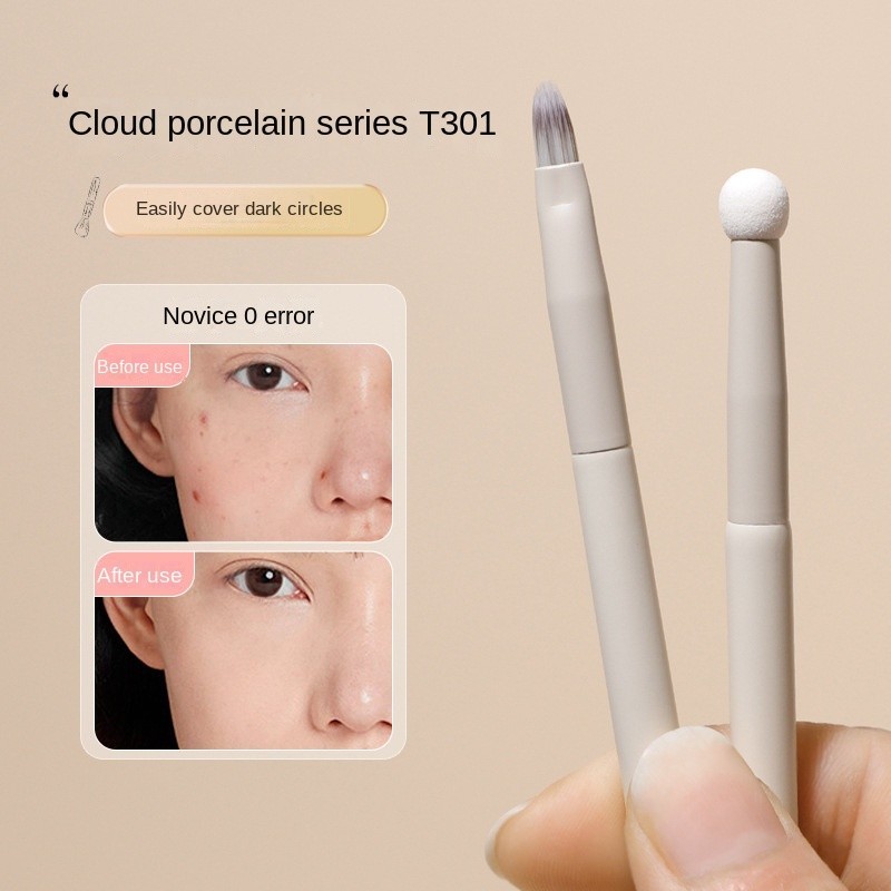 แปรงคอนซีลเลอร์ แบบสองหัว T301 สําหรับแต่งหน้า