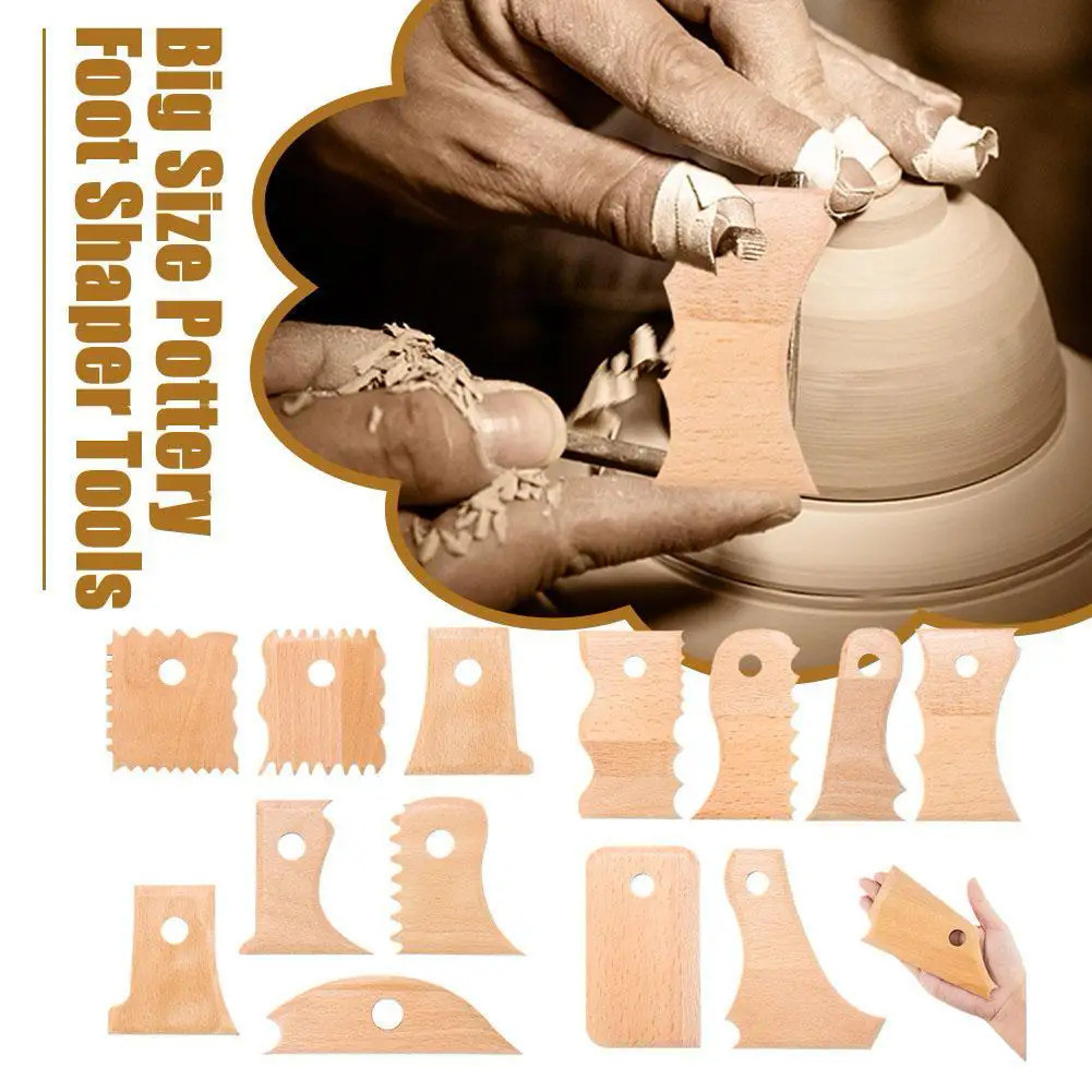 7Pcs Pottery Tools Pottery Foot Shaper Tools Pottery Trimming Tools Pottery Profile Rib For Carving 