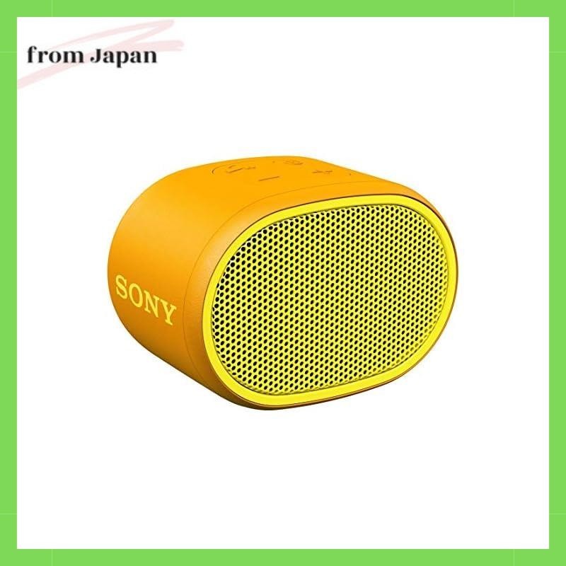 Sony (SONY) Wireless Portable Speakers SRS-XB01 Y : Waterproof Bluetooth Operable without phone, strap included, 2018 model / with microphone / Yellow