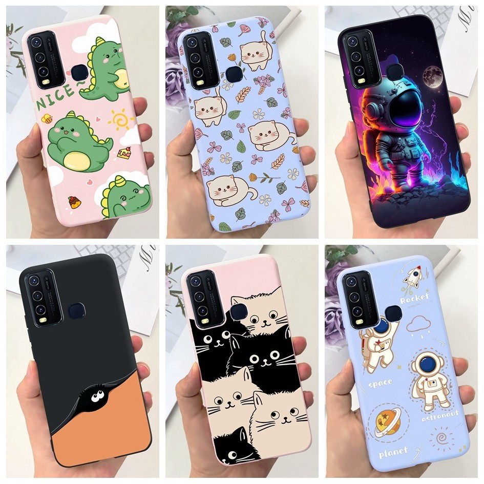 เคสโทรศัพท์ ซิลิโคนนิ่ม กันกระแทก ลายการ์ตูนนักบินอวกาศน่ารัก สําหรับ Vivo Y50 1935 Y30 1938 Y30 Y30i