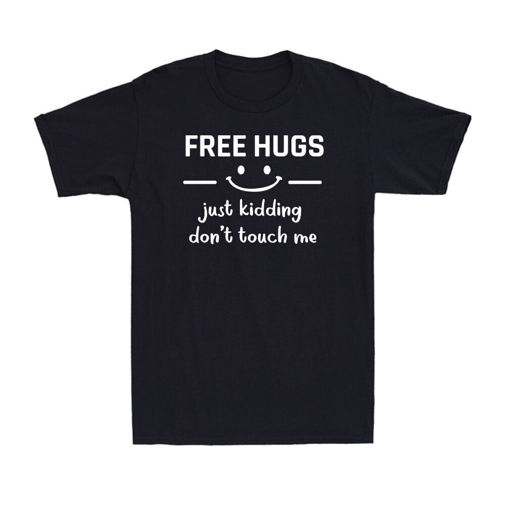 ฟรี Hugs Just Ding Dont Touch Me Introvert Social Distancing เสื้อยืด