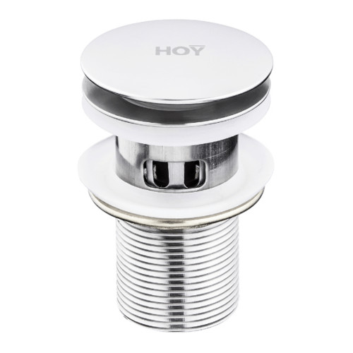 LOCAL789 HOY สะดืออ่างล้างหน้าแบบกด Pop-UP มีรูน้ำล้นสเตนเลส รุ่น HLS14-201SS สีโครเมี่ยม ร้านอยู่ใน