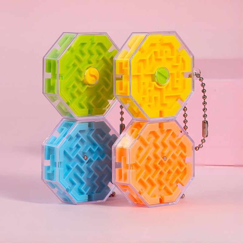 มินิเกม Roll-On Scale 3D Maze Ten Sados Roll-On Maze จี้สําหรับเด็ก