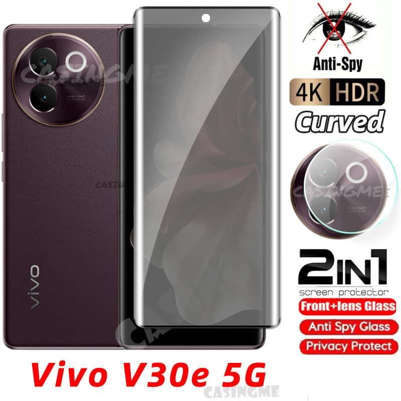 Vivo V30e 5G 2024 กระจกนิรภัยส ่ วนตัว Anti-Spy Full Cover Screen Protector Anti Peek ความเป ็ นส ่ วนตัวฟิล ์ มสําหรับ Vivo V30e V30 E VivoV30e V 30E Pro 5G 2024 Anti Peek ความเป ็ นส ่ วนตัวฟิล ์ ม