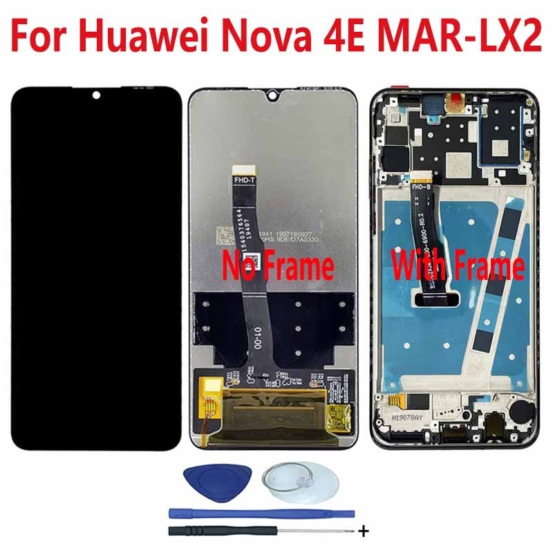 สําหรับ Huawei nova 4e MAR-LX2 จอแสดงผล LCD หน ้ าจอสัมผัส Digitizer Assembly อะไหล ่ สําหรับ Huawei nova 4e MAR-AL00 MAR-TL00