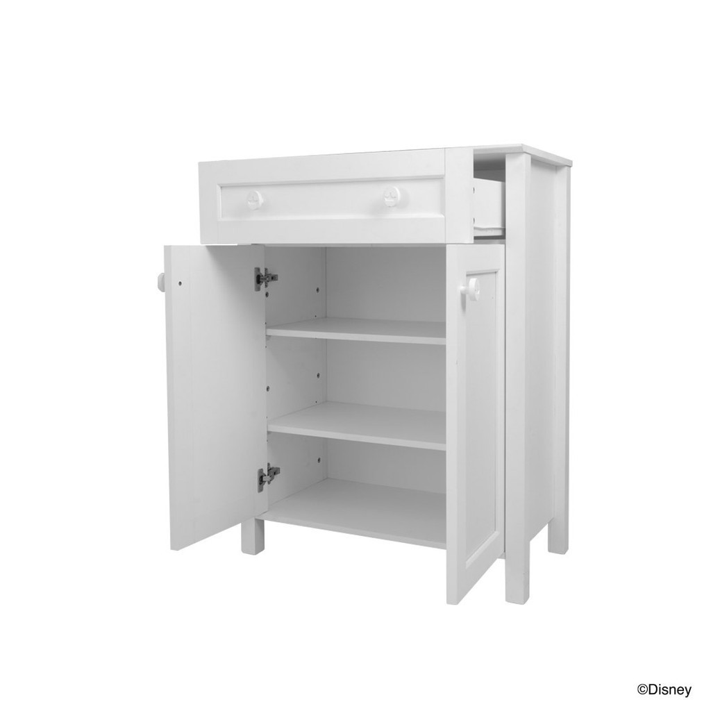 SB Design Square ตู้เตี้ย DISNEY รุ่น PRINCESS/80 cm. สีขาว (80x43x105 ซม.)  แบรนด์ DISNEYHOME - รูปที่ 6