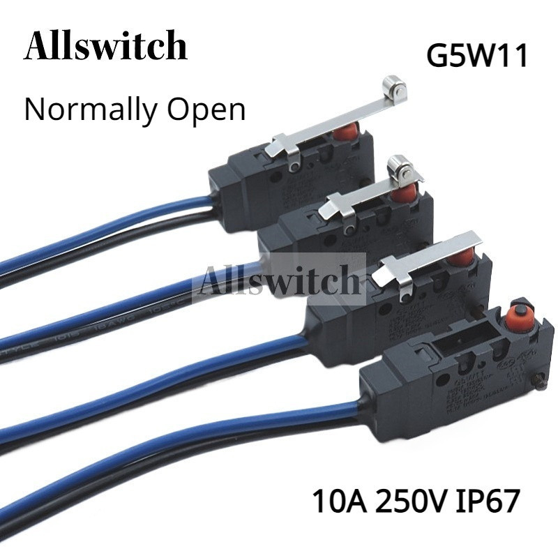 Zingear G5W11 ลิมิตสวิทช์ลวด 30 ซม.ปกติเปิดไม่มี 10A 250V AC กันน้ํากันฝุ่น IP67 Silver Pin Contact