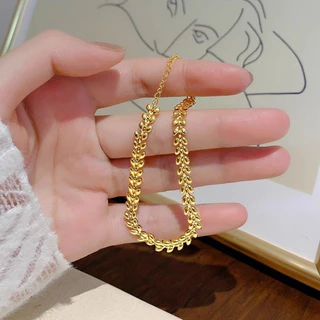 สร้อยข้อมือเงิน925ชุบทอง18เค ออกแบบใหม่สำหรับคู่รักและของขวัญวันสำคัญ ไม่แพ้ง่าย