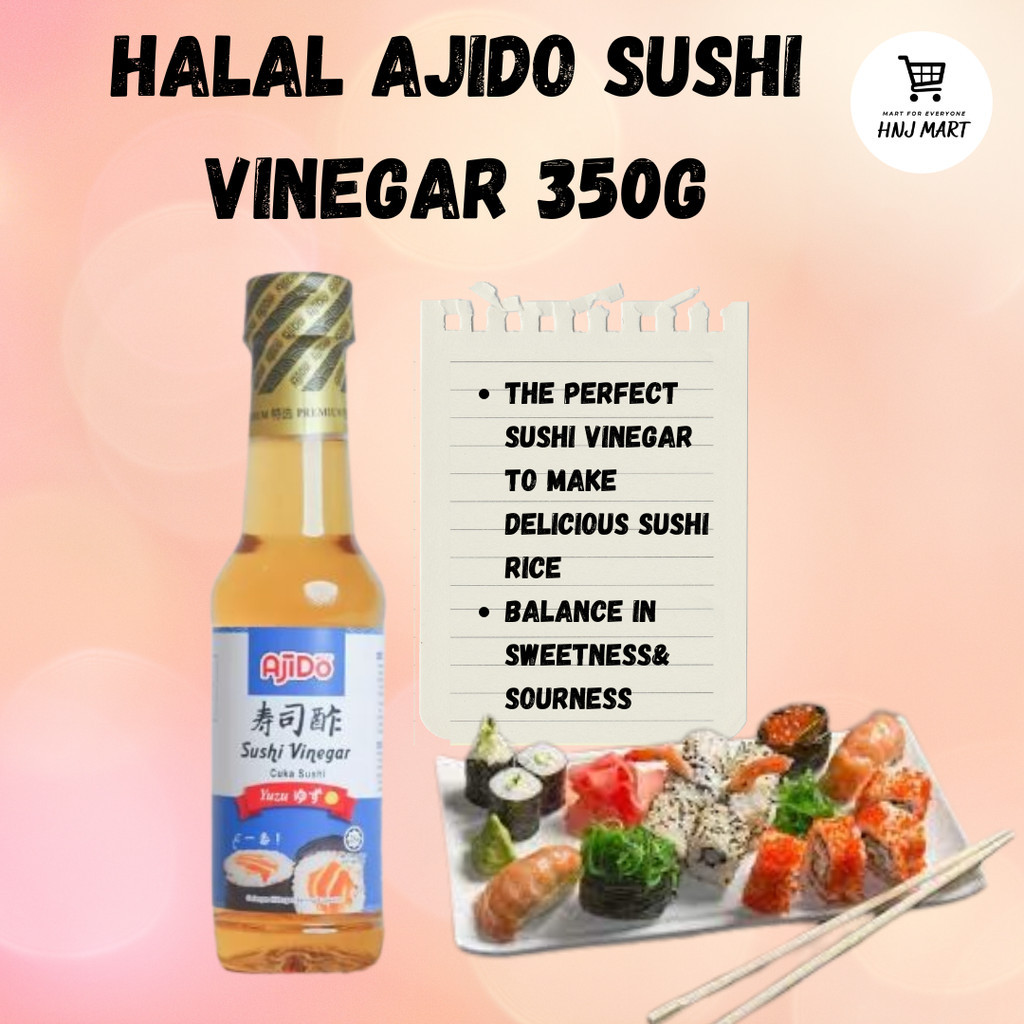 HALAL AJIDO SUSHI VINEGAR 350G ซอสข้าวซูชิญี่ปุ่น