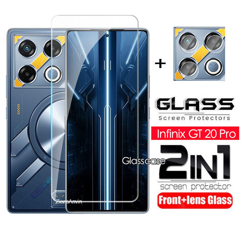 2 In 1 ป ้ องกันหน ้ าจอฟิล ์ มกระจกนิรภัยสําหรับ Infinix GT 20 Pro 20Pro GT20Pro 5G 2024 X6871 กล ้ องหลังเลนส ์ ป ้ องกันกระจกเต ็ มฝาครอบด ้ านหน ้ าฟิล ์ ม