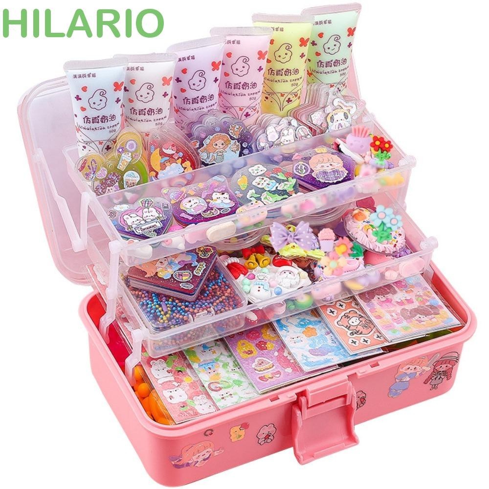 Hilario DIY พวงกุญแจทํา Kit,สติกเกอร ์ การ ์ ตูน Goo การ ์ ดสติกเกอร ์ Set, Dress UP สติกเกอร ์ ของเล ่ นตกแต ่ งที ่ มีสีสันชุดกล ่ อง Goo การ ์ ดชุดสติกเกอร ์ Handmade