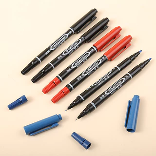 ปากกามาร์คเกอร์ CD Marker S0279 เขียนพลาสติกได้ ปากกาเคมี หัว2ขนาด มี 3 สี ปากกาเขียนกล่องไปรษณีย์