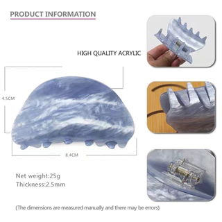 A HELLO GIRL Simple French Light Luxury อะคริลิคคว้าขนาดกลาง Ins สไตล์คลิปผมจับ Shark คลิปเครื่องประดับแผ่นคลิปผม