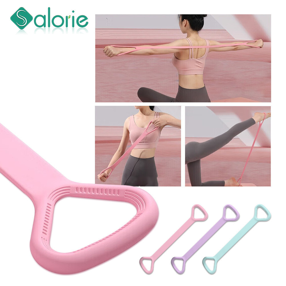 1-2pcs โยคะ 8 รูป Stretcher สําหรับ Home Fitness อุปกรณ์โยคะกายภาพบําบัดยืดแถบยืดหยุ่น Loop เข็มขัดความตึงเครียด