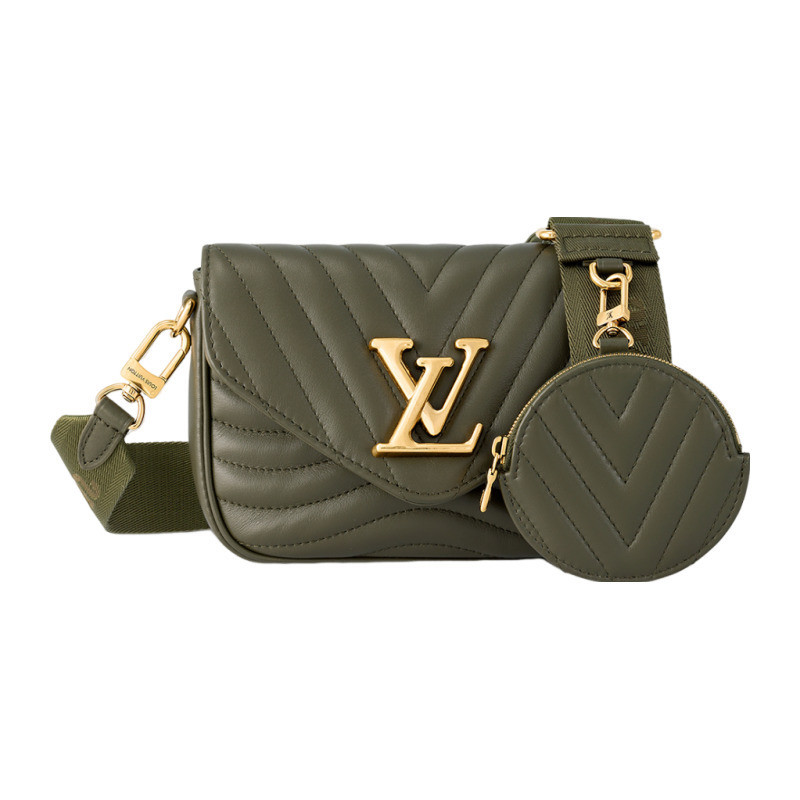 LV/Louis Vuitton Women's Bag Multi Pochette New Wave Quilted Calfskin Flip Shoulder Backpack