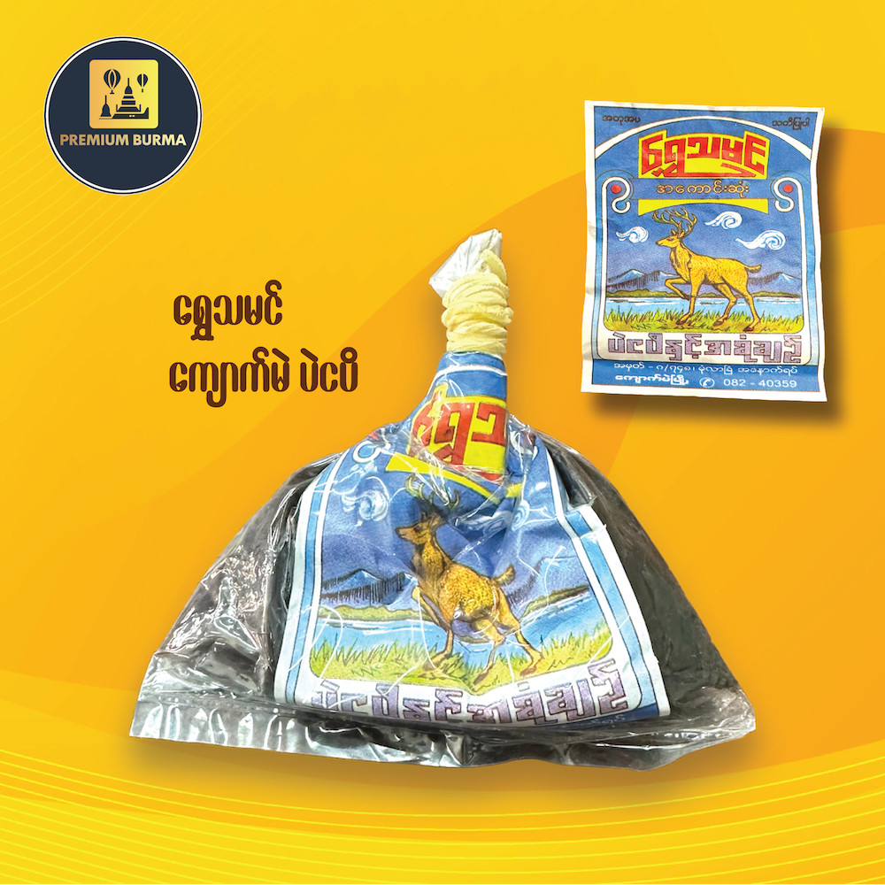 ซอสเต้าซี่ตรากวางทอง (ขนาดใหญ่) ရွှေသမင် ကျောက်မဲ ပဲငပိ 150g Shwe Thamin Soya Bean Paste 150g