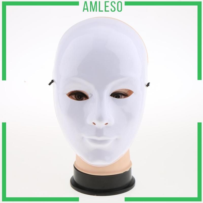[ Amleso ] ปาร ์ ตี ้ สวมหน ้ าเปล ่ าสีขาวธรรมดา