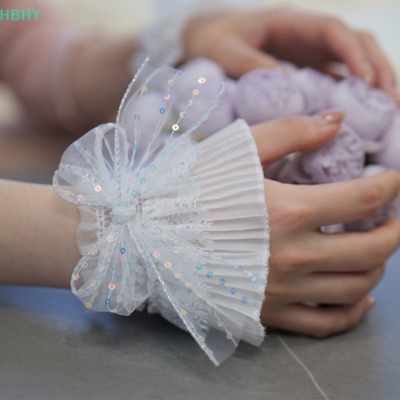HB ตกแต่งเล็บสําหรับเล็บลูกไม้ปลอมจีบ Cuff เล็บการถ่ายภาพ Props แขนปลอมเล็บอุปกรณ์เสริม Ch HY