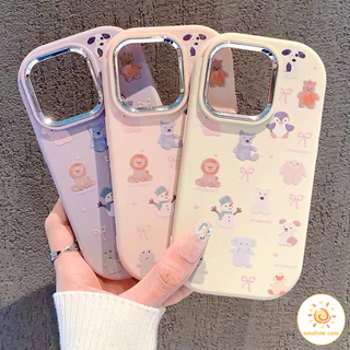 เคสโทรศัพท์มือถือลายการ์ตูนสัตว์น่ารัก ไอโฟน11 For iPhone11 12 13 14 15Pro MAX X XS 6 7 8Plus SE2020เคสโทรศัพท์