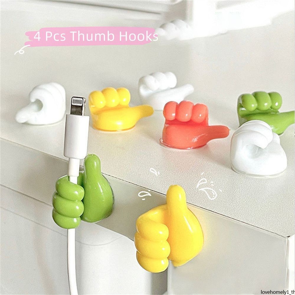 4 ชิ้นตะขอ Non-Trace Wall Hook ห้องนั่งเล่นประตูด้านหลังเสื้อผ้า Hook thumb Simple Storage Hooks To Save Space เสื้อผ้า Hook