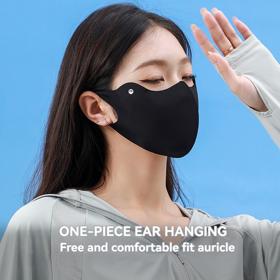 GTUBIKE UPF50+ แฟชั่นน้ำแข็งไหมป้องกันแสงแดดป้องกันรังสียูวีหน้ากากป้องกันมุมตา - รูปที่ 5