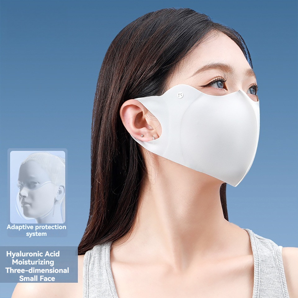 GTUBIKE UPF50+ แฟชั่นน้ำแข็งไหมป้องกันแสงแดดป้องกันรังสียูวีหน้ากากป้องกันมุมตา - รูปที่ 7