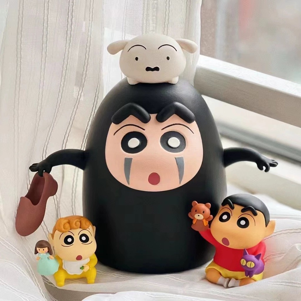 Gk Crayon Shin-Chan Cos Spirited Away ไม่มี Face Man Action Figure PVC ตุ๊กตาเดสก์ท็อปเครื่องประดับตกแต่งรถของเล่น