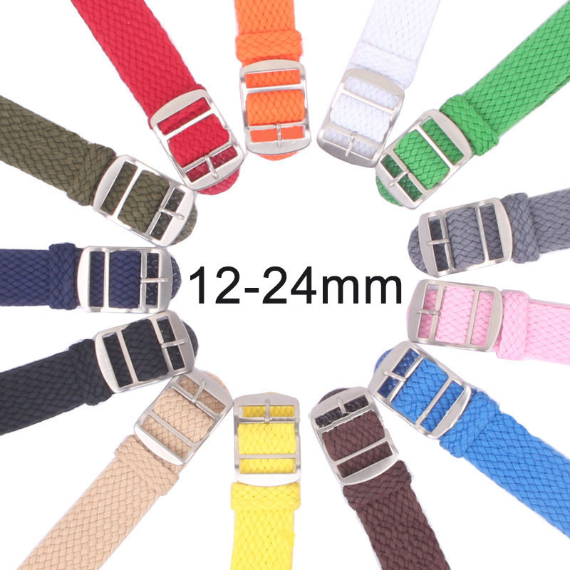 18 มม.20 มม.22 มม.ZULU ไนลอนสานสายนาฬิกา NATO ผ้าใบ One Loop Band Perlon ถัก Watchband กีฬาสร้อยข้อมือนาฬิกาอุปกรณ์เสริมผู้ชายผู้หญิงนาฬิกาข้อมือสาย
