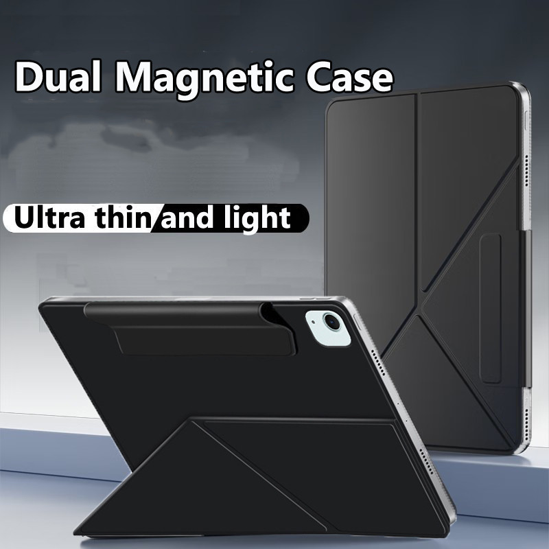 Dual Magnetic Case Edgeless Cover สําหรับ IPad Air 13 นิ้ว 2024 Pro 11 5th Air 11 นิ้ว Air 6 สําหรับ IPad Pro 13 2024 7th กันกระแทก