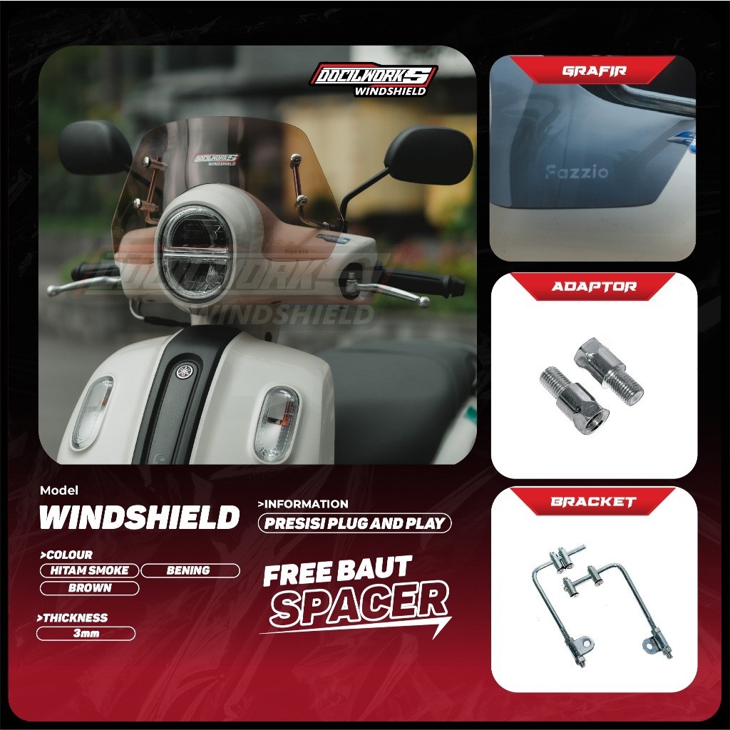 กระบังหน้า ชิวบังลม FAZZIO 125 BSM_accmotor