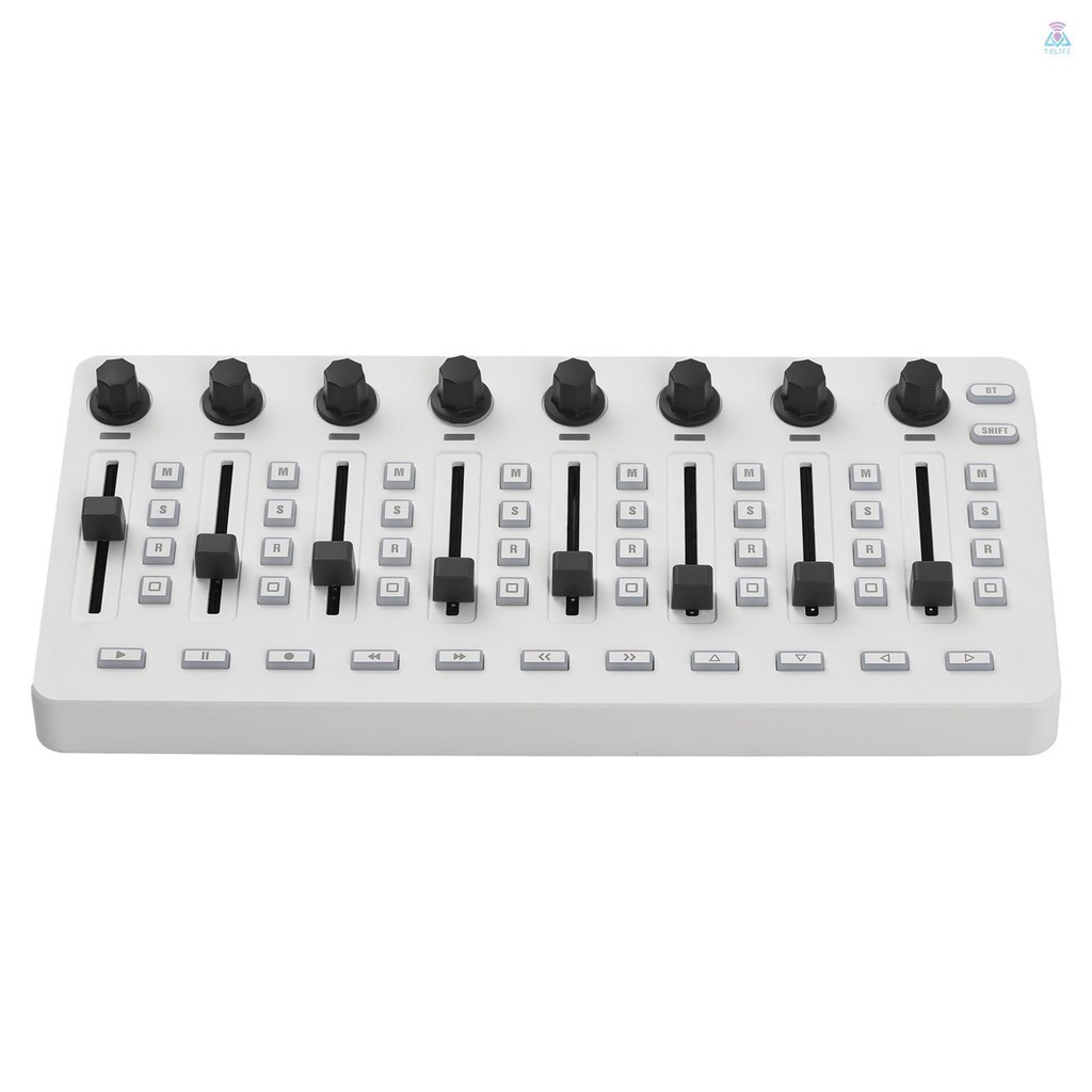 [T &amp;L ] Midi Controlle MIDI ผสมคอนโซล 43 ปุ ่ ม 8 ปุ ่ ม 8 ปุ ่ มกด BT การเชื ่ อมต ่ อ Battery/Type-C แหล ่ งจ ่ ายไฟ USB MIDI Controller Mixer สําหรับ Electroacoustic ส ่ วนใหญ ่