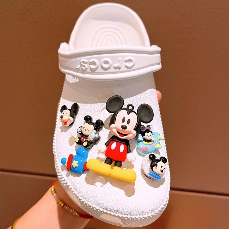 การ์ตูน Minnie Jibits ชุดของเล่น Story Jibitz Croc Charm Mickey Croc Jibbits สําหรับเด็กรองเท้าอุปกรณ์เสริมรองเท้า Charms Pin ตกแต่ง