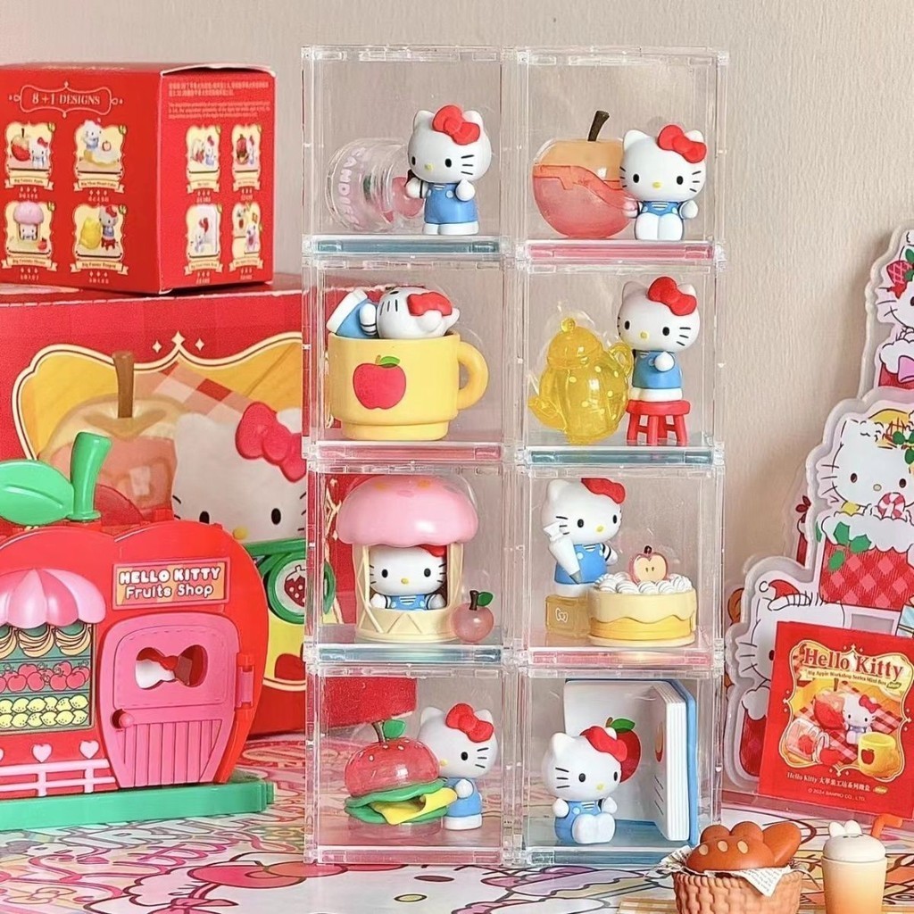 สินค ้ าใหม ่ Sanrio HelloKitty Big Apple Workshop Series Micro Box Hello Kitty Mystery Box ตกแต ่ งรูปของขวัญ